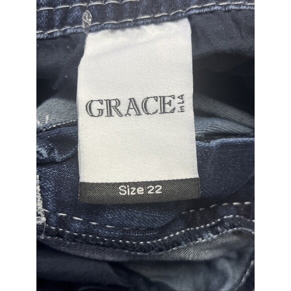 Grace in LA Jeans Women's Size 22 Plus Size P-Straight Embellished Pockets EUC - Picture 9 of 10